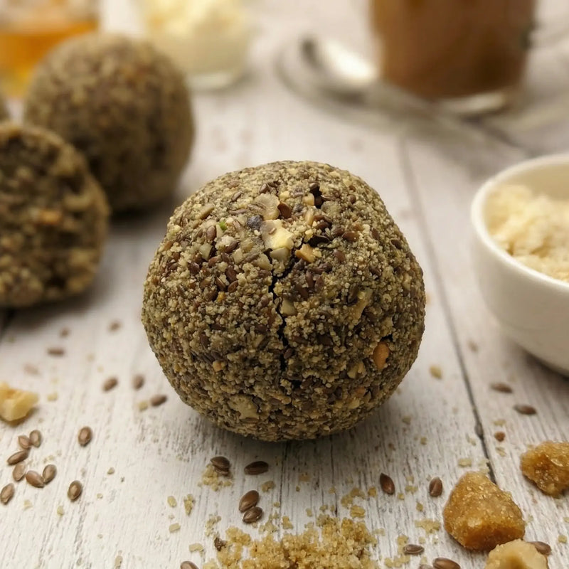 Healthy Standard Alsi Ki Pinni made with flaxseeds and desi ghee winter energy sweet
