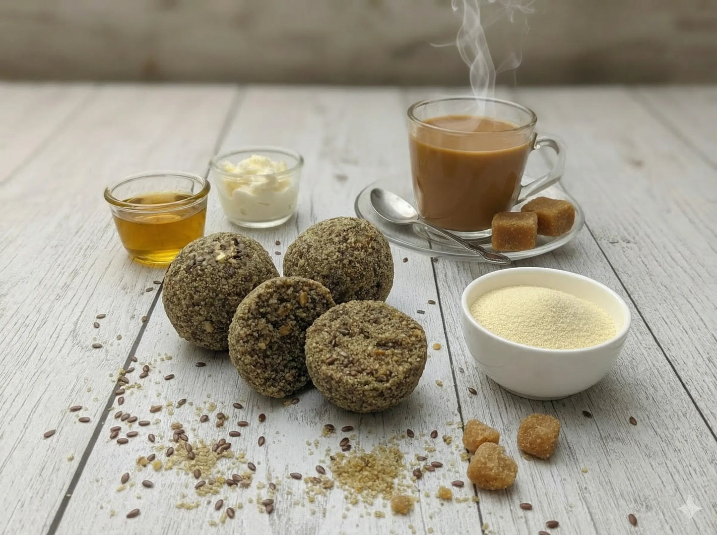 Traditional Pakistani Alsi Ki Pinni natural flaxseed laddu for strength and immunity