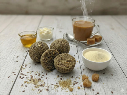 Traditional Pakistani Alsi Ki Pinni natural flaxseed laddu for strength and immunity