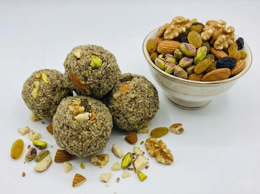 Traditional Alsi Ki Pinni made with flaxseed gur and premium nuts by Fully Organic Pakistan