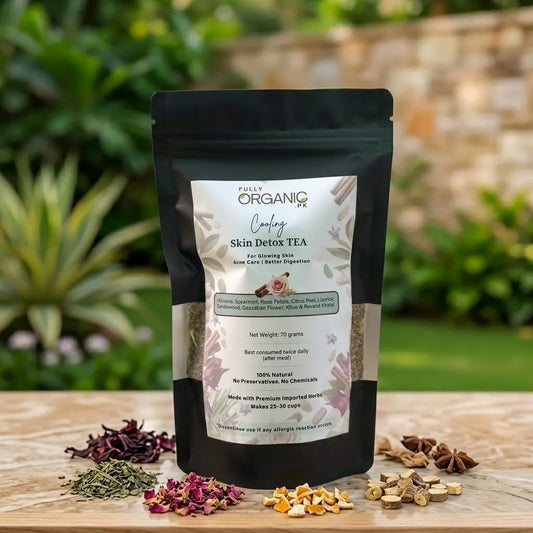Skin Detox Tea nutrition and ingredients information by Fully Organic PK